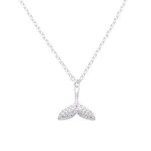 Cadena y Dije de Corazón Relleno con Microcubic Engarzado
