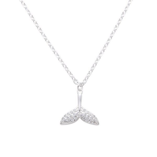 Cadena y Dije de Corazón Relleno con Microcubic Engarzado