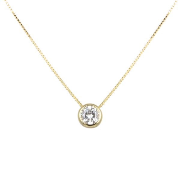 Susanito Collar Mujer Cadena Finito Dorado con Cubic