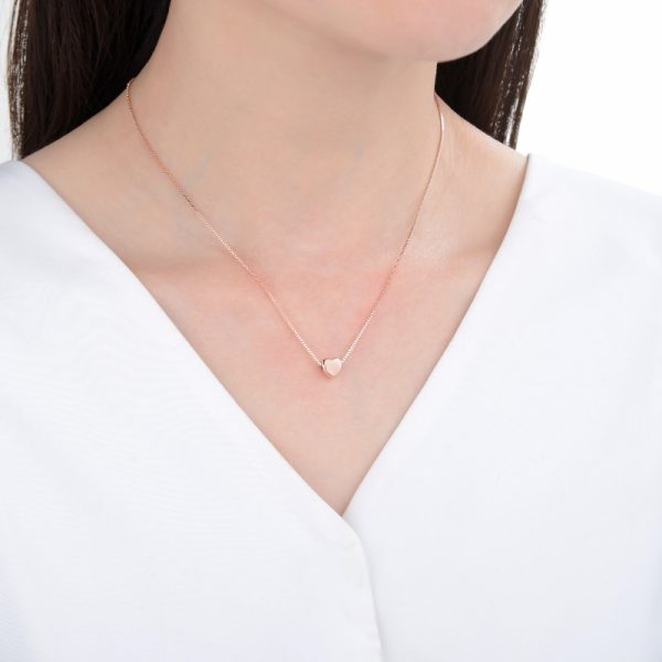 Cadena Con Dije De Corazón Rosé - Imagen 2