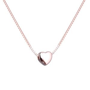 Cadena Con Dije De Corazón Rosé