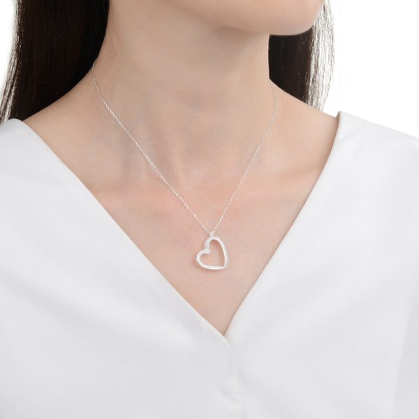 Cadena y Dije Corazón Micro Cubic - Imagen 2