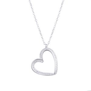 Cadena y Dije Corazón Micro Cubic