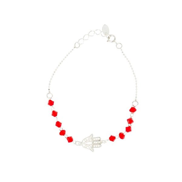 PULSERA MANO DE FATIMA Y  MURANO 4MM - Imagen 2
