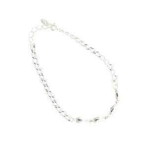 PULSERA CADENA DOBLE CON ARROZ FAOR Y DONA