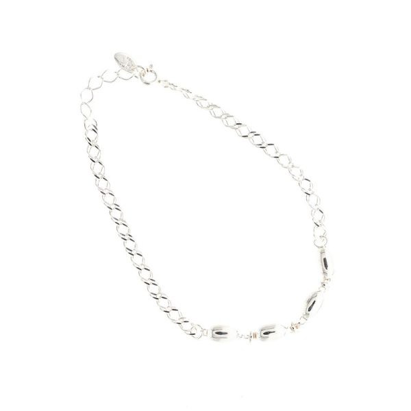 PULSERA CADENA DOBLE CON ARROZ FAOR Y DONA
