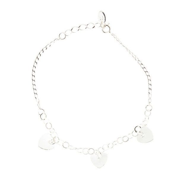 PULSERA DIJE CORAZONES CENTRALES