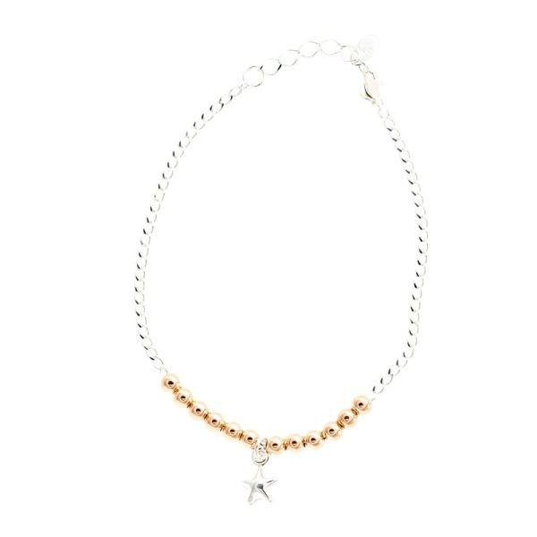 PULSERA BOLAS #4 ROJAS - ESTRELLA CENTRAL