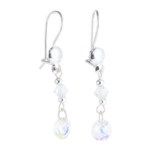 Arete Swarovski Circular y Rombo