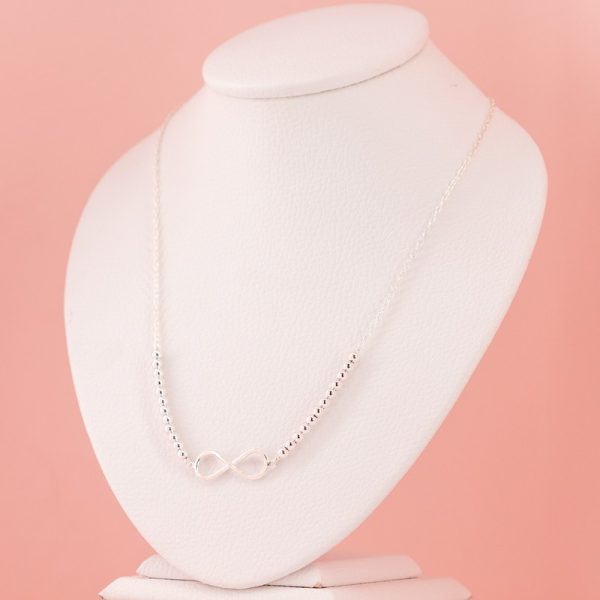 Collar Infinito Doble Cadena Con Bolitas - Imagen 2