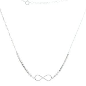 Collar Infinito Doble Cadena Con Bolitas