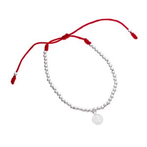 Pulsera de Hilo con Bolitas Dije San Benito Pequeño