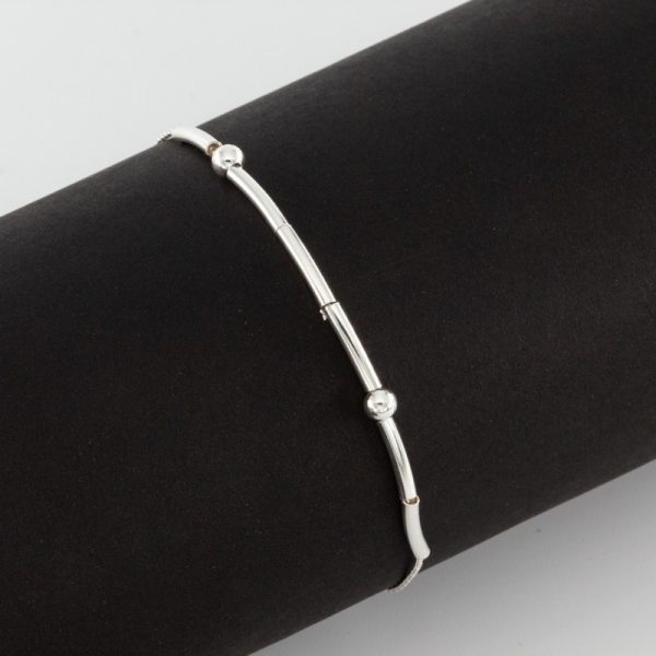 Pulsera Corbatero Cola De Ratón Barra Bolitas - Imagen 2