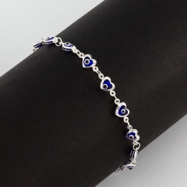 Pulsera de Corazón Ojo Turjo Azul - Imagen 2