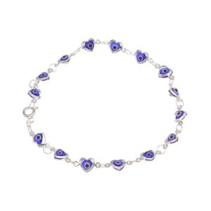 Pulsera de Corazón Ojo Turjo Azul