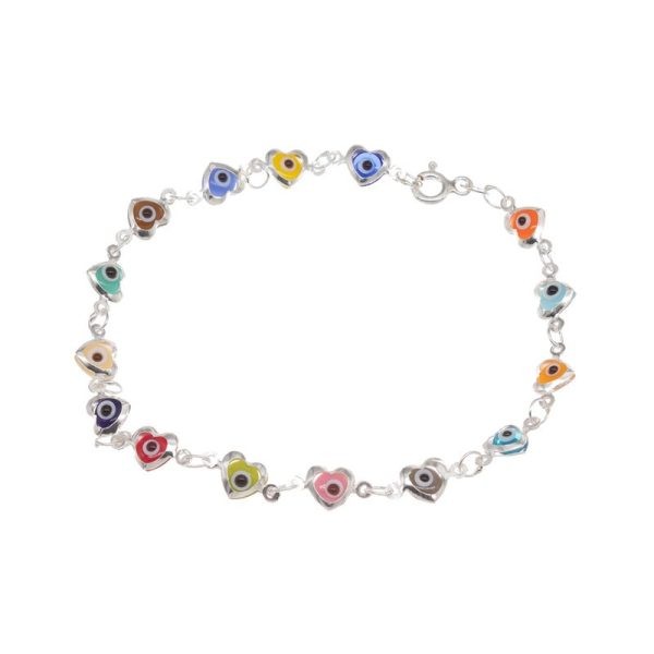 Pulsera Multicolor de Corazón y Ojo Turco