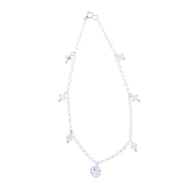 Tobillera Dije Swarovski Simple Grande y con Rombo