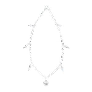 Tobillera Dije Corazón Swarovski Rombo