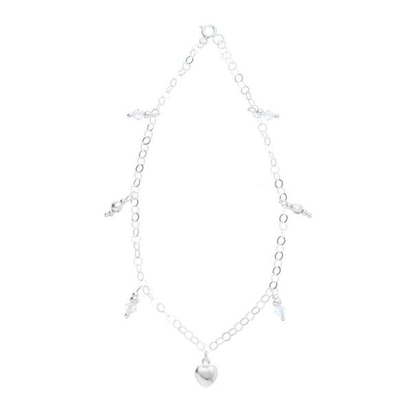 Tobillera Dije Corazón Swarovski Rombo