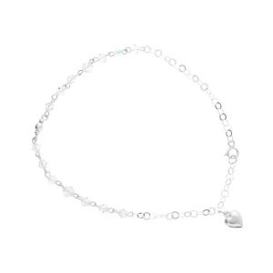 Tobillera Dije Corazón Mediano Swarovski rombo