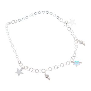 Tobillera Swarovski Estrella con Bolitas