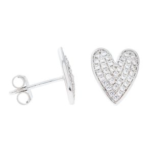 Aros de Corazón Grande y Cubic Engarzado