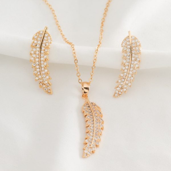 Conjunto de Hojas con Cubic Engarzado - Imagen 2