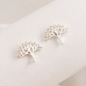 Aro Pasante Arbol de la Vida con  Cubic  Engarzados