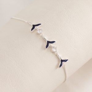 Pulsera con dijes Cola de Ballena Esmaltada con Cubic