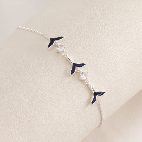 Pulsera con dijes Cola de Ballena Esmaltada con Cubic