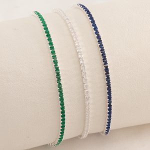 Pulsera Tenis con cubics seguidos cuadrados