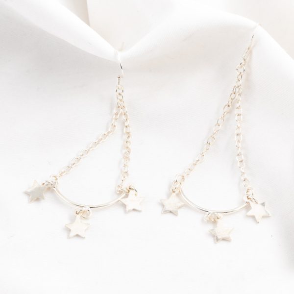 Aretes de Cadena Estrellas