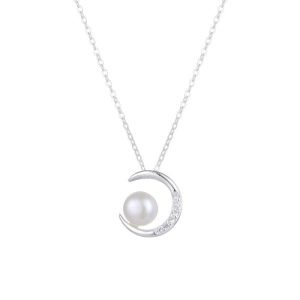 Collar Luna con Perla