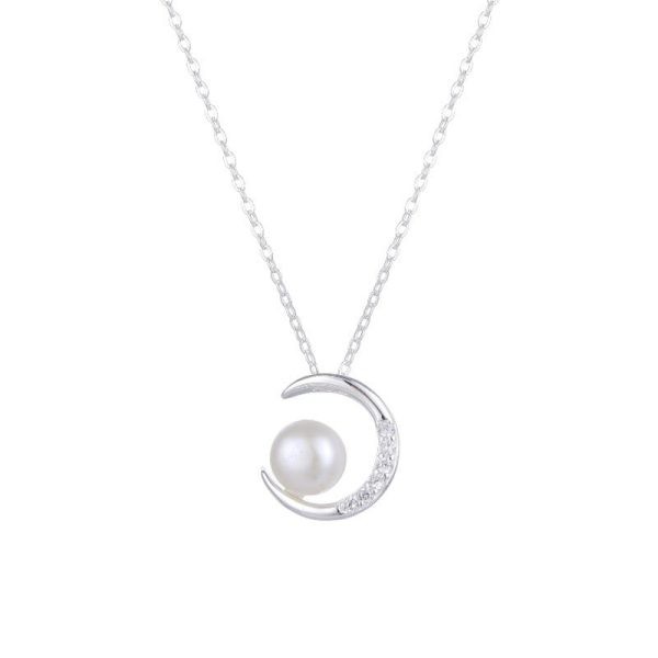 Collar Luna con Perla