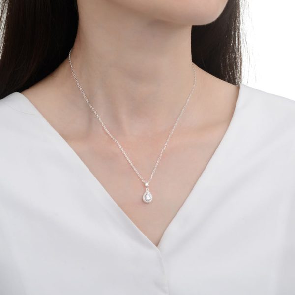 Collar Con Dije de Gota Cubic - Imagen 2