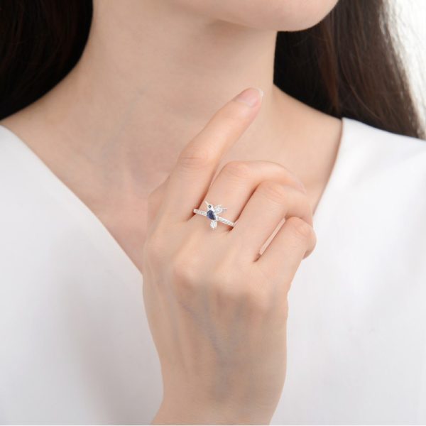 Anillo Colibrí Con Cubic Grande - Imagen 2