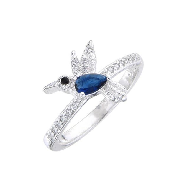 Anillo Colibrí Con Cubic Grande
