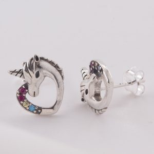 Aros de Unicornio con Cubic Multicolor