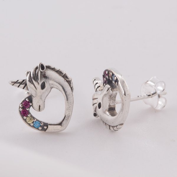 Aros de Unicornio con Cubic Multicolor