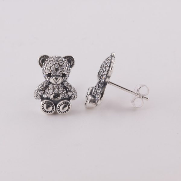 Aros de Osito Peluche con Cubic