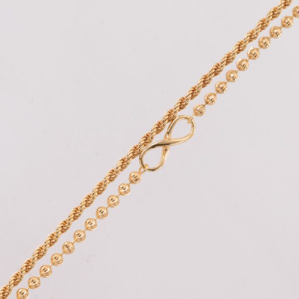 Pulsera Doble Cordón Y Bolitas