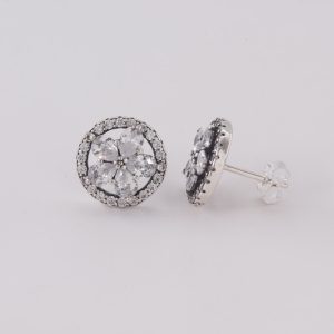 Aros Circulo con Flor de Circones