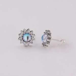 Aros con Opalo y Brillo