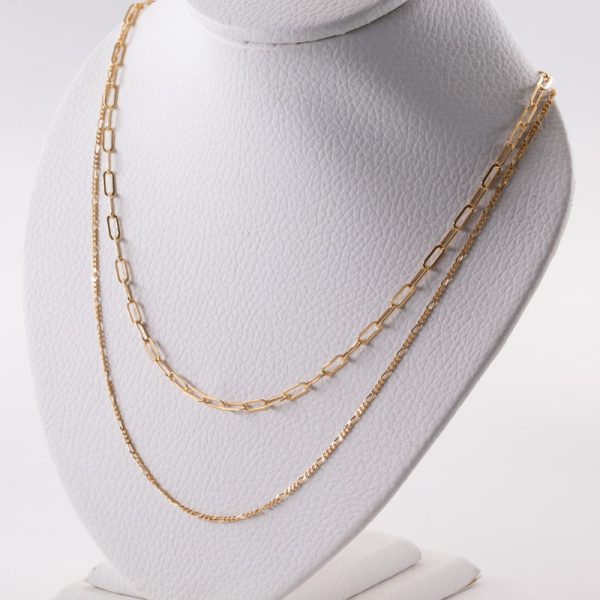 Collar Doble Caida Clip y Fígaro - Imagen 2