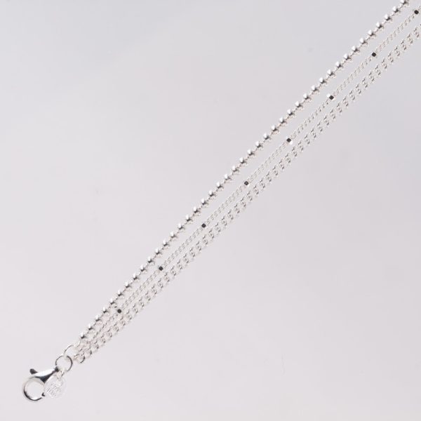 Collar Doble Caida Barbada y Bolita
