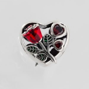 Corazón Con Rosa Filigrana