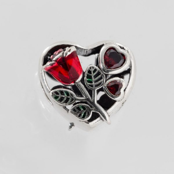 Corazón Con Rosa Filigrana