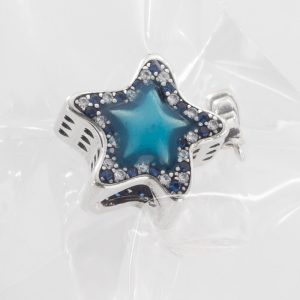 Estrella de Mar Con Esmalte Azul
